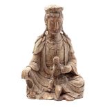 Wooden statue of Guanyin