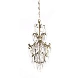 Brass 1-light chandelier