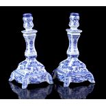 2 porcelain candlesticks