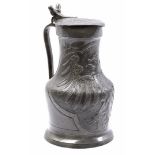 Pewter lid jug