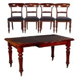 English dining table with 4 chairs