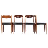 4 teak dining room chairs