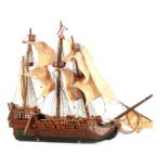 Wooden miniature warship