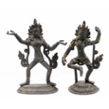 2 bronze statues of Tara