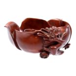 Teak carved bowl