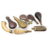 8 various powder horns