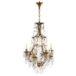 13-light brass chandelier