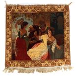 Hand-knotted tapestry