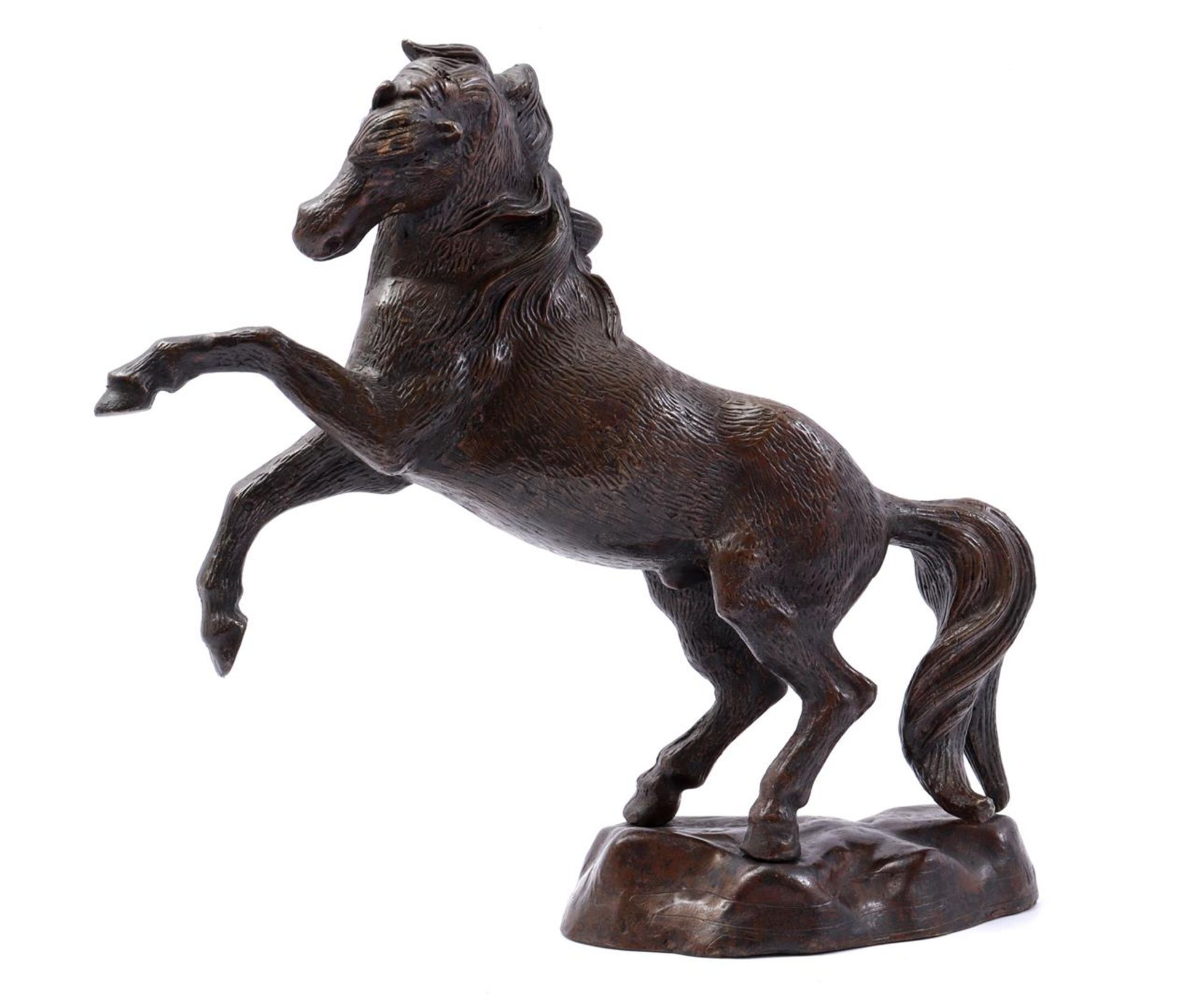 Bronze statue of a rearing horse - Image 2 of 2