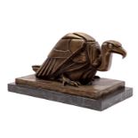 Bronze sculpture of a bird