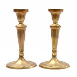 2 brass table candlesticks