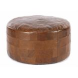 Leather pouf