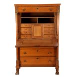 Oak flap secretaire