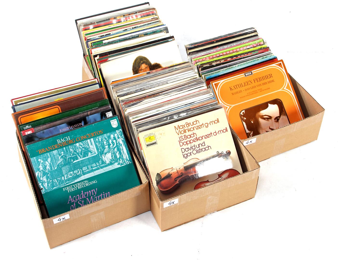 4 boxes with LPs