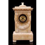 Alabaster mantel clock