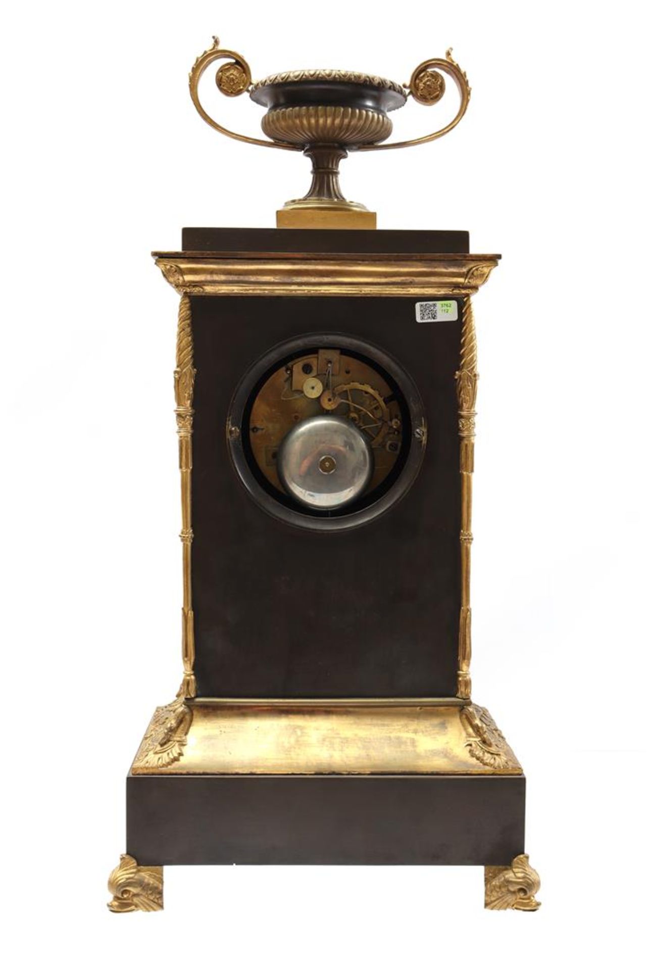 Brass table clock - Image 3 of 5