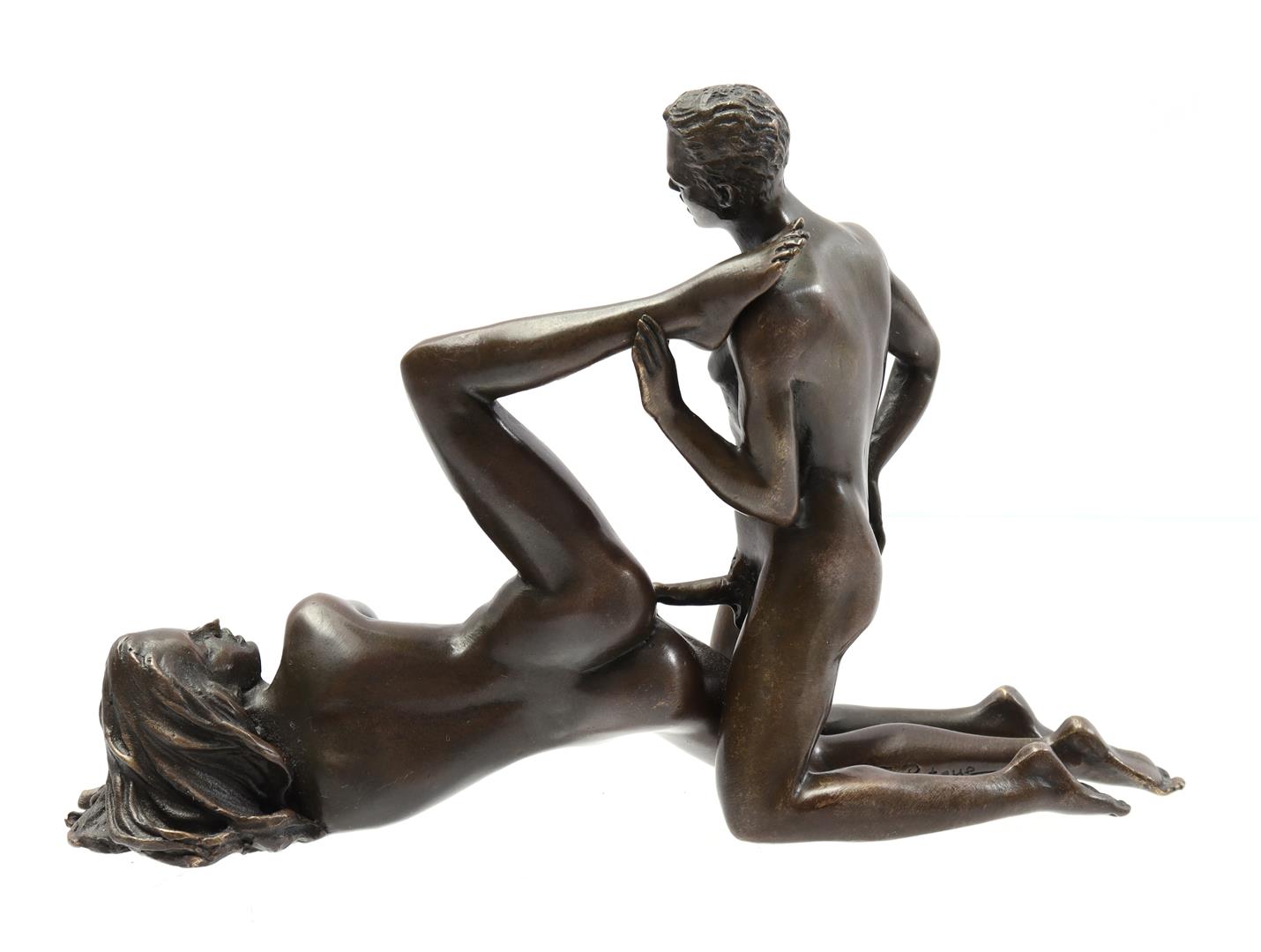 Bronze erotic couple - Image 2 of 2