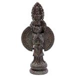 Oriental metal statue