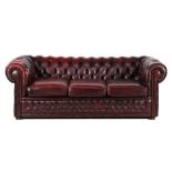 Chesterfield style leather sofa