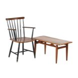 Bar chair with teak seat