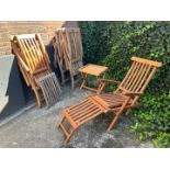 4 garden chairs and side table