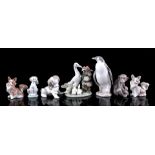 6 figurines marked Lladro