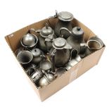 Lot of pewter objects