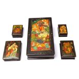 5 lacquer boxes