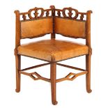 Walnut corner chair