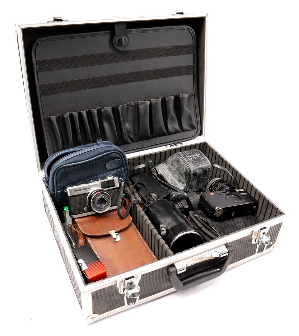 Metal case with various cameras