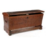 Solid oak blanket chest