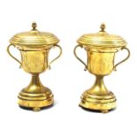 2 copper ear vases