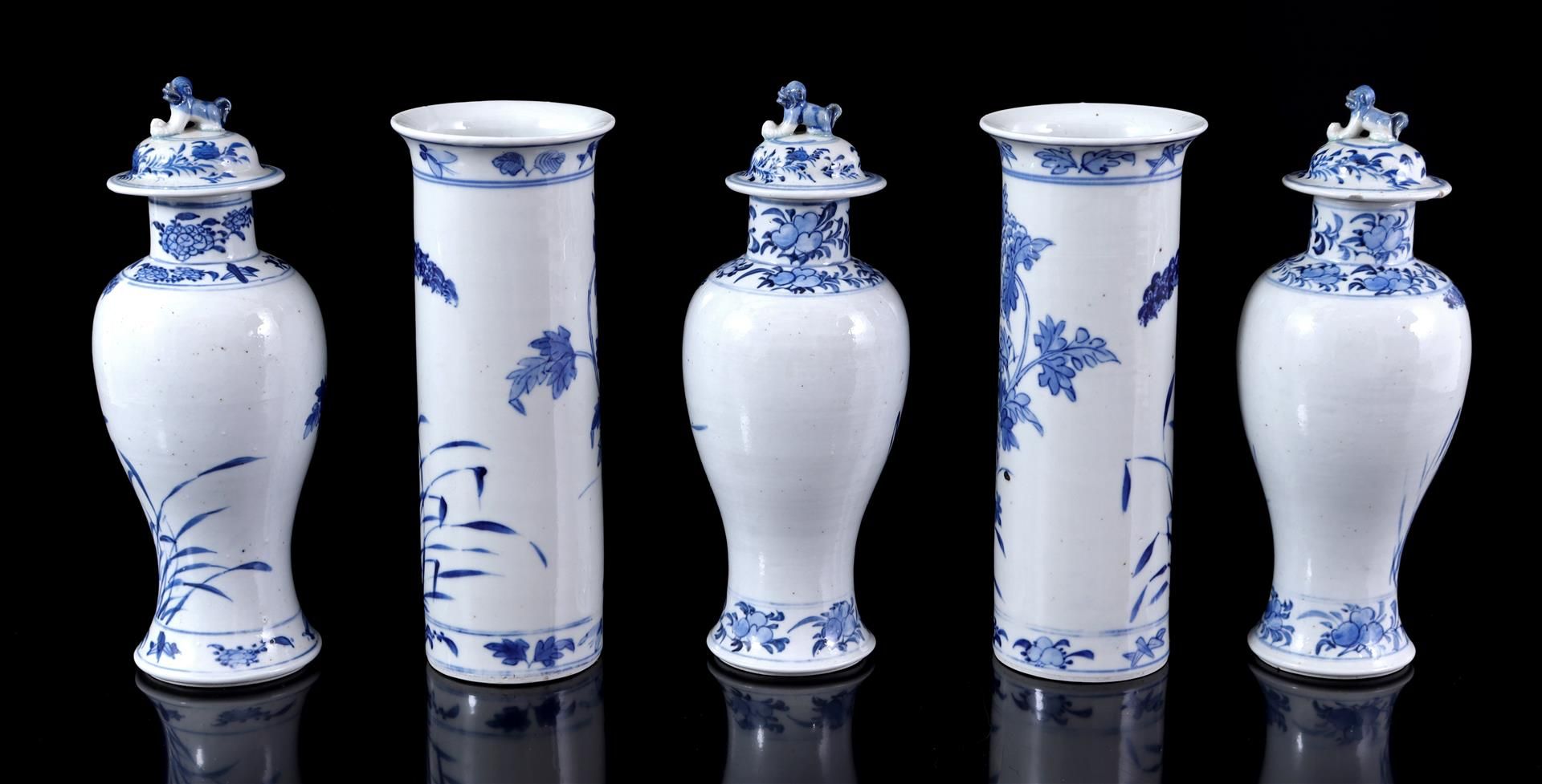 Porcelain garniture - Image 2 of 6