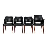 4 artificial leather chairs