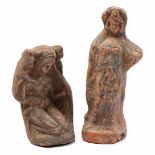 2 terracotta statues