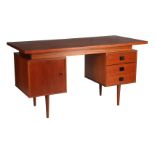 Teak veneer desk