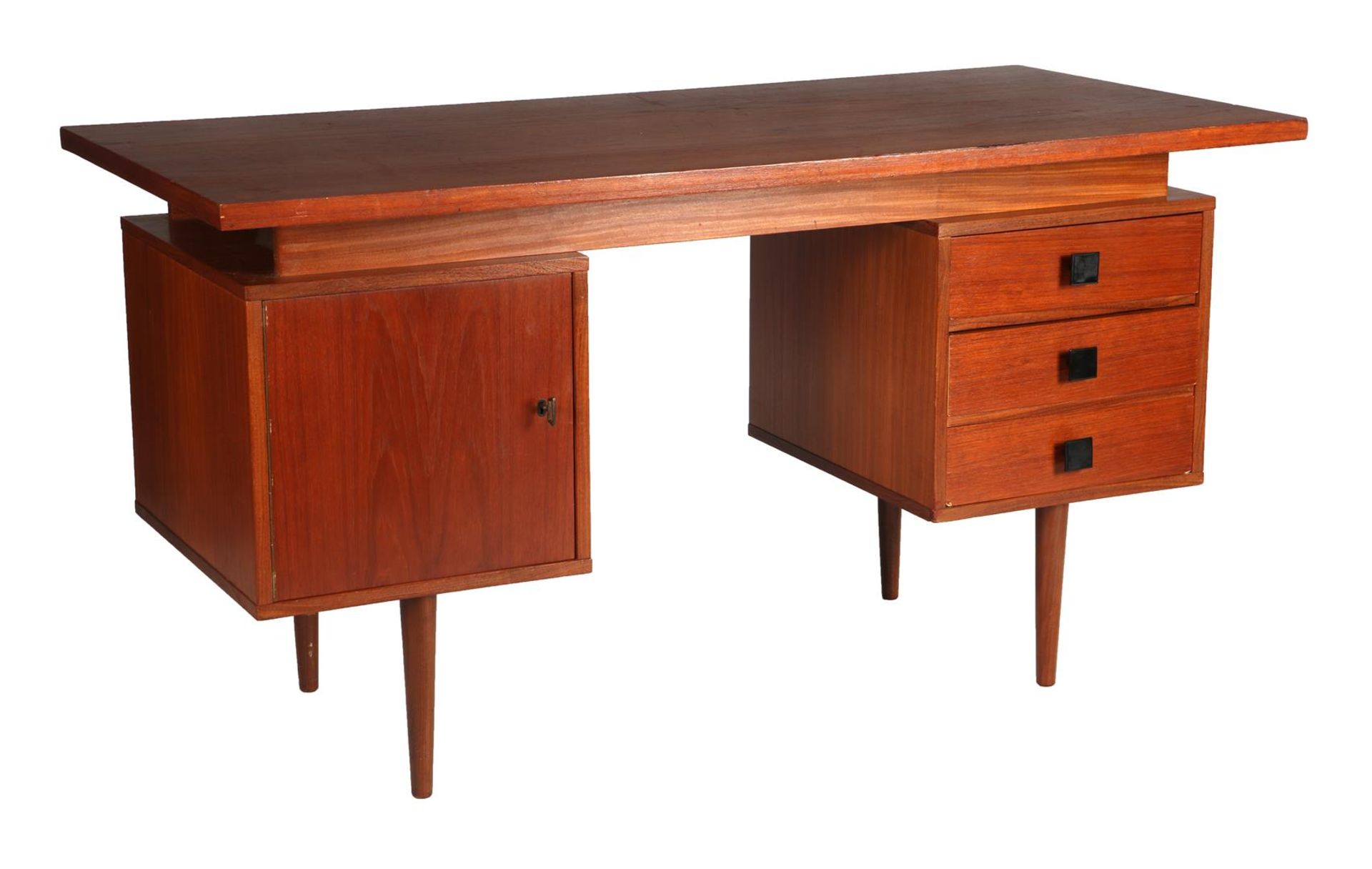 Teak veneer desk