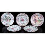 5 porcelain dishes