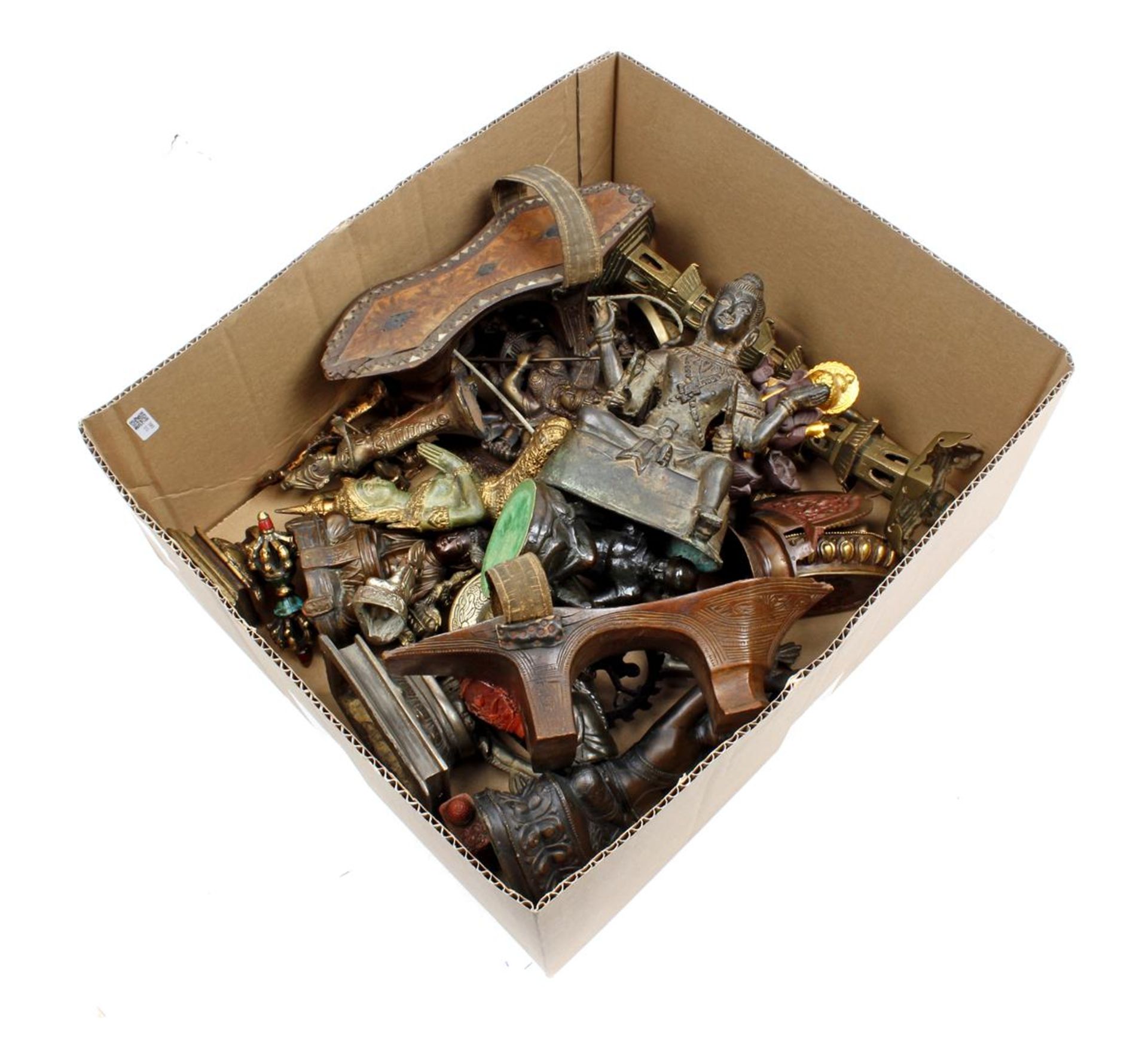 Box of various asian figurines