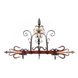 Wrought iron coat rack