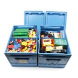 2 crates various Lego toys