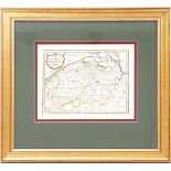 Framed topographical map