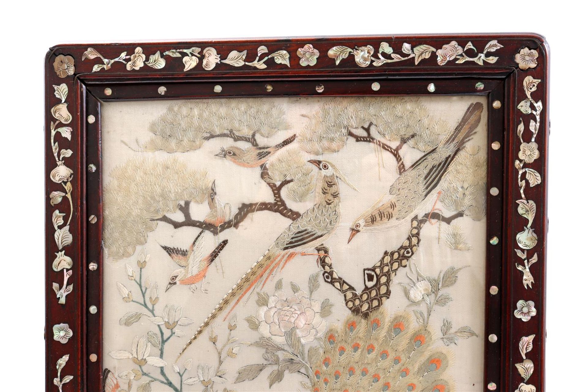 Oriental screen decorated - Image 2 of 5