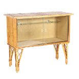 Rattan bar cabinet