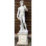 Concrete statue of David