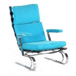 Chromed metal armchair