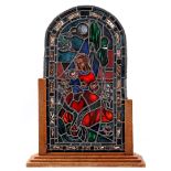 Arched stained glass window