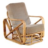 Art Deco rotan lounge chair