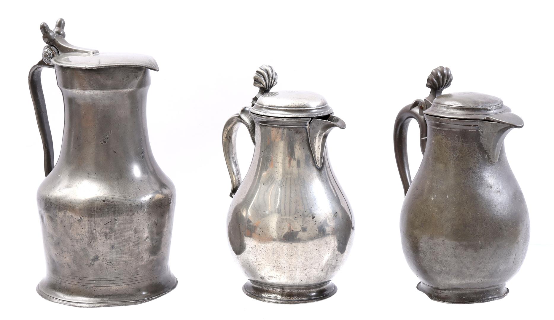 Pewter baluster-shaped valve pitcher