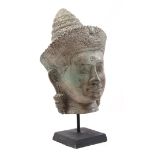 Metal head of a Buddha